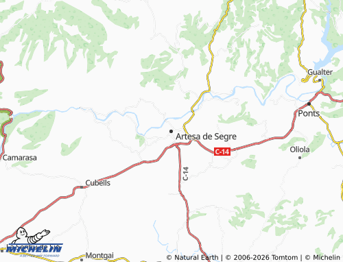 MICHELIN-Landkarte Artesa de Segre - ViaMichelin