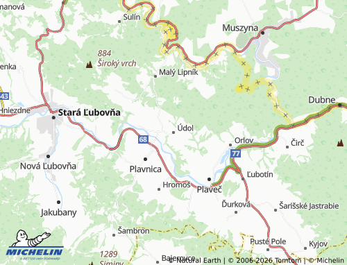 Carte MICHELIN Údol - ViaMichelin