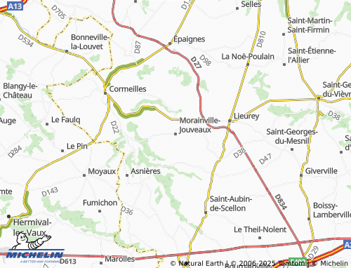 MICHELIN Morainville-Jouveaux map - ViaMichelin