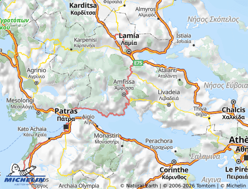MICHELIN Fokida map - ViaMichelin