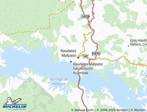 Mapa MICHELIN Raudales Malpaso Los Laureles - ViaMichelin