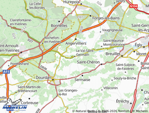 MICHELIN Le Val-Saint-Germain map - ViaMichelin