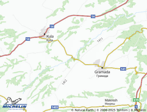 MICHELIN Kosta Perchevo map - ViaMichelin