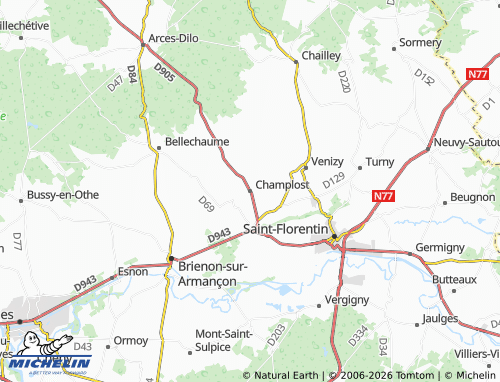 Mapa MICHELIN Champlost - ViaMichelin