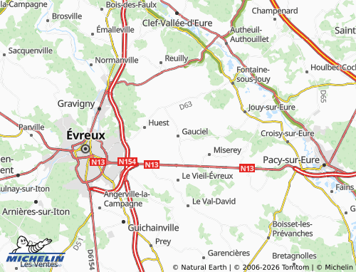 MICHELIN-Landkarte Gauciel - ViaMichelin