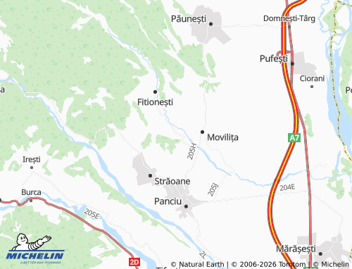 MICHELIN Mănăstioara map - ViaMichelin