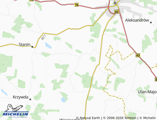 MICHELIN-Landkarte Sarnów - ViaMichelin