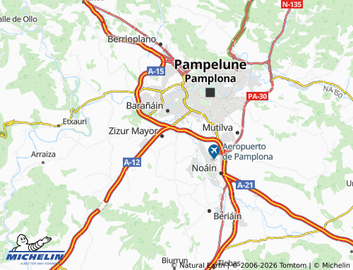 MICHELIN-Landkarte Cizur - ViaMichelin