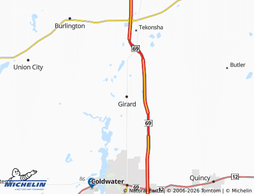 Mappa MICHELIN Girard - ViaMichelin