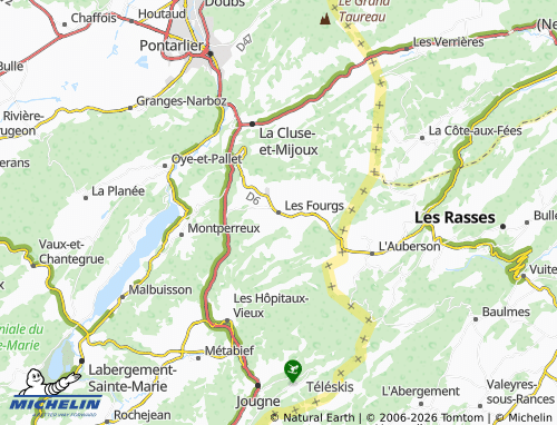 Mappa MICHELIN Les Fourgs - ViaMichelin