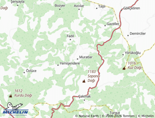 MICHELIN Muratlar map - ViaMichelin