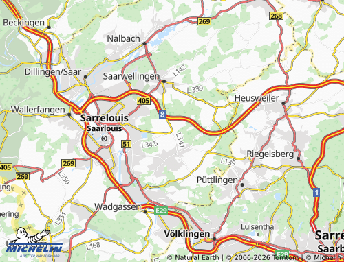 MICHELIN Hülzweiler map - ViaMichelin