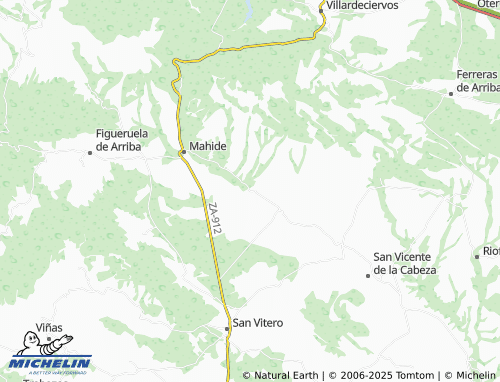 MICHELIN-Landkarte Pobladura de Aliste - ViaMichelin