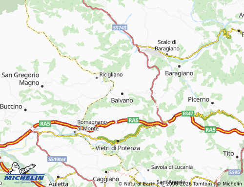 Carte MICHELIN Balvano - ViaMichelin