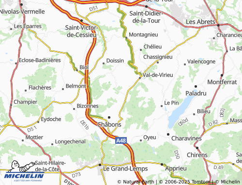 Kaart MICHELIN Blandin - ViaMichelin