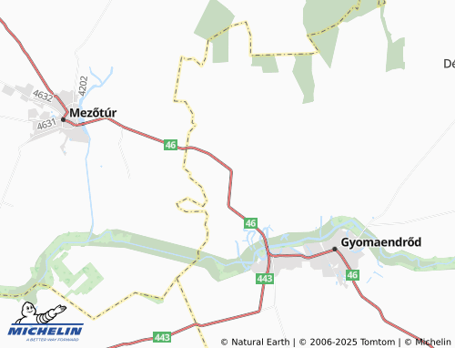 MICHELIN Nagylapos map - ViaMichelin