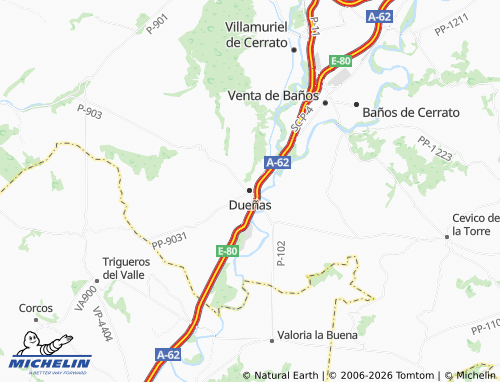 MICHELIN Dueñas map - ViaMichelin