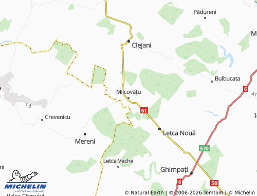 MICHELIN Milcovățu map - ViaMichelin