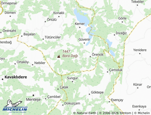 MICHELIN Körteke map - ViaMichelin
