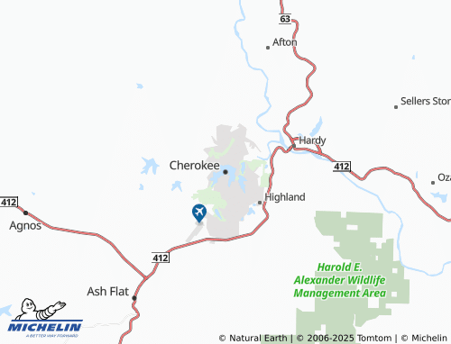 MICHELIN-Landkarte Cherokee - ViaMichelin