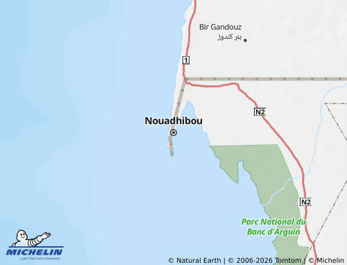 MICHELIN Dakhlet Nouadhibou map - ViaMichelin