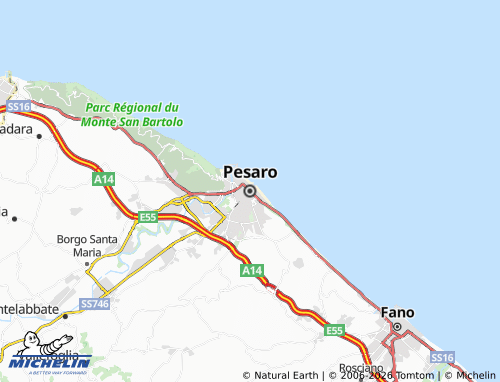 MICHELIN-Landkarte Pesaro - ViaMichelin