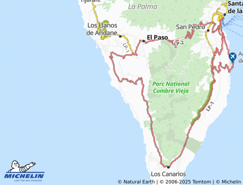 MICHELIN Puerto Naos map - ViaMichelin