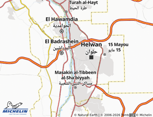MICHELIN-Landkarte Hulwan al-Balad - ViaMichelin
