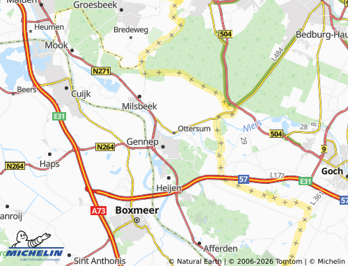 MICHELIN Ottersum map - ViaMichelin