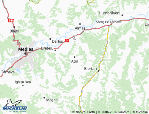 Mapa MICHELIN Ațel - ViaMichelin