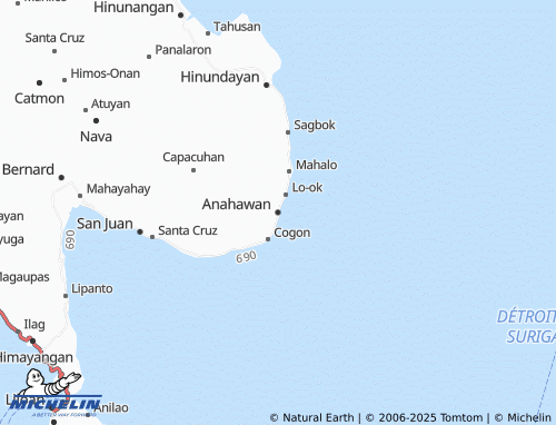 MICHELIN Anahawan map - ViaMichelin