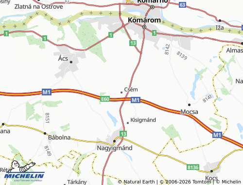 Mapa MICHELIN Csém - ViaMichelin
