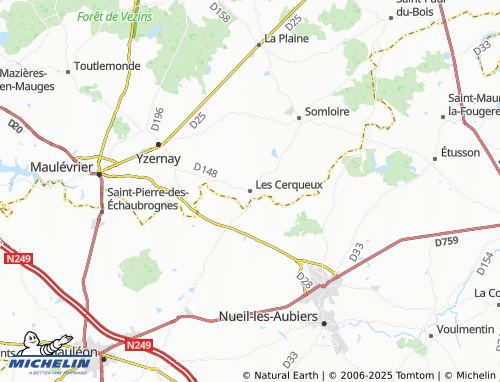 MICHELIN Les Cerqueux map - ViaMichelin
