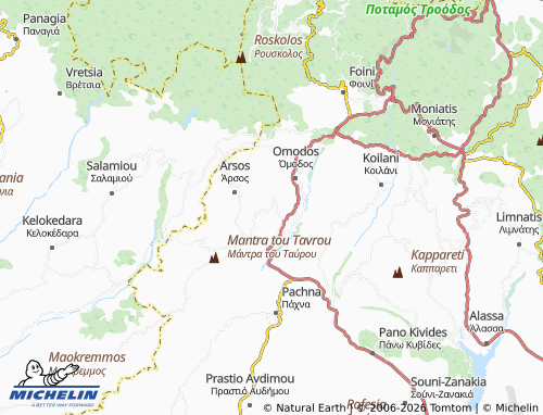 MICHELIN Vasa Koilaniou map - ViaMichelin