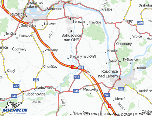 Mappa MICHELIN Doksany - ViaMichelin