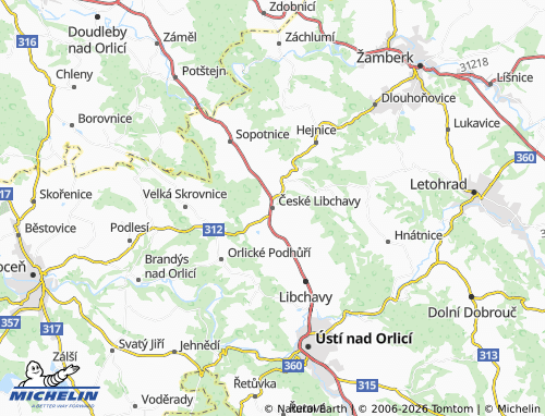 Mappa MICHELIN České Libchavy - ViaMichelin