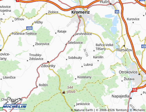 Mappa MICHELIN Zlámanka - ViaMichelin
