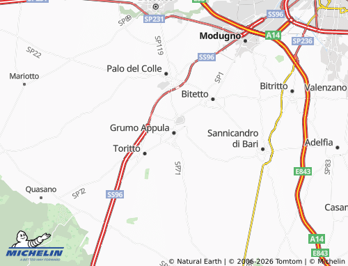 Mapa MICHELIN Grumo Appula - ViaMichelin