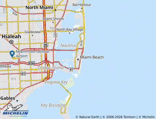 Mappa MICHELIN Miami Beach - ViaMichelin