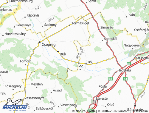 Mappa MICHELIN Bükfürdő - ViaMichelin
