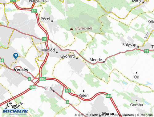 MICHELIN Gyömrő map - ViaMichelin