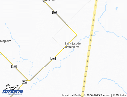 MICHELIN Saint-Just-de-Bretenières map - ViaMichelin