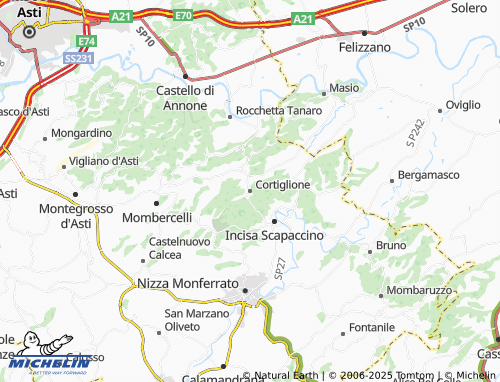 MICHELIN Cortiglione map - ViaMichelin