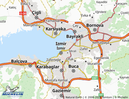 MICHELIN İsmet Kaptan map - ViaMichelin