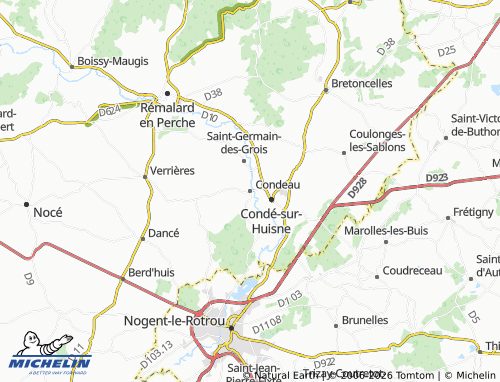 MICHELIN Condeau map - ViaMichelin
