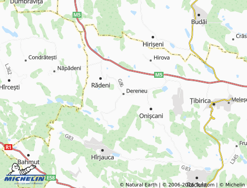 MICHELIN Dereneu map - ViaMichelin