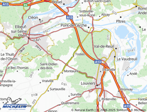 Carte MICHELIN Tostes - ViaMichelin