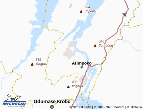 MICHELIN Osukwau map - ViaMichelin