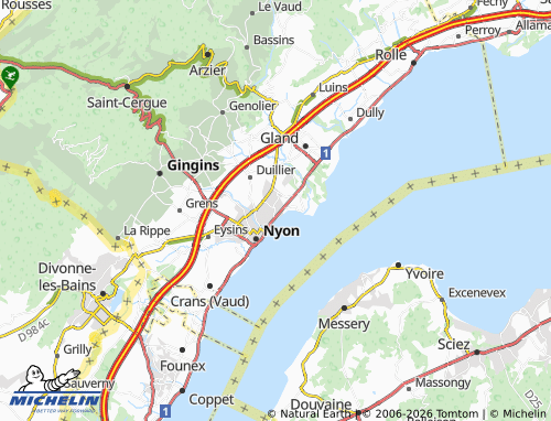 Mappa MICHELIN Prangins - ViaMichelin