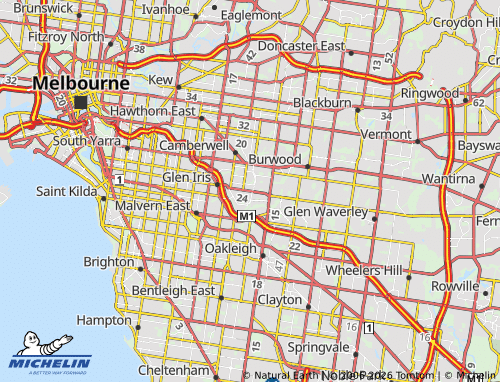 Mapa MICHELIN Ashburton - ViaMichelin